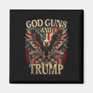 Aimant Dieu Armes Et Trump 2e Amendement Drapeau Aigle Am