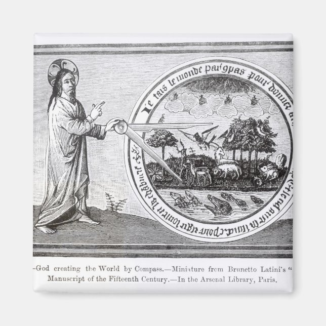 Aimant Dieu crée le monde par la boussole (Devant)