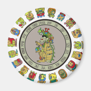 Aimant Dieu de la mort de Maya-calendrier