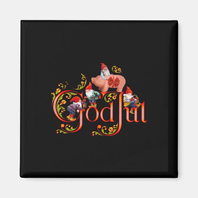 Aimant Dieu de Noël scandinave Jul Marzipan Pig (Devant)