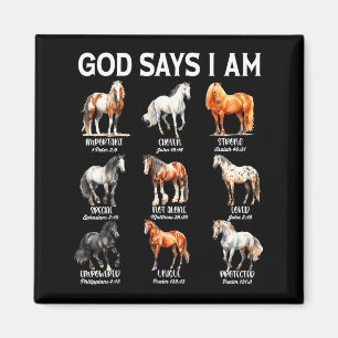 Aimant Dieu dit que je suis cheval chrétienne fille adole