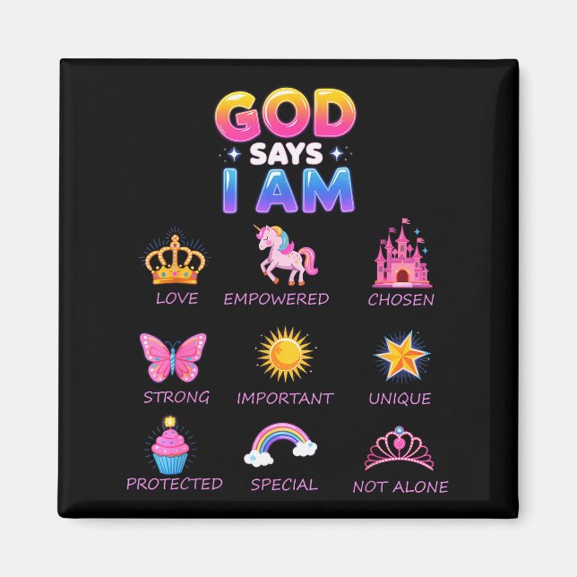 Aimant Dieu dit que je suis une princesse mignonne Jésus  (Devant)