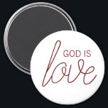 Aimant Dieu est amour chrétien moderne<br><div class="desc">C'est simple : Dieu est amour. Ce design chrétien moderne vous aide à diffuser la bonne nouvelle et que nous sommes tous aimés plus que nous ne pouvions l'imaginer.</div>