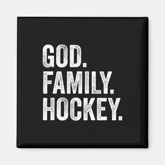 Aimant Dieu Famille Hockey  (Devant)