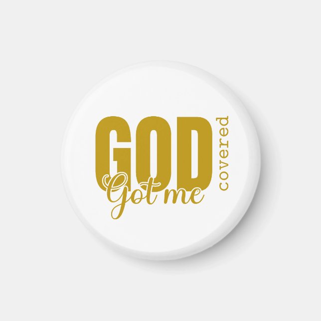 Aimant Dieu m'a couvert - Inspirationnel chrétien (Devant)