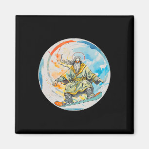 Aimant Dieu Snowboard Avec Jésus Christ Prière Lord Chu