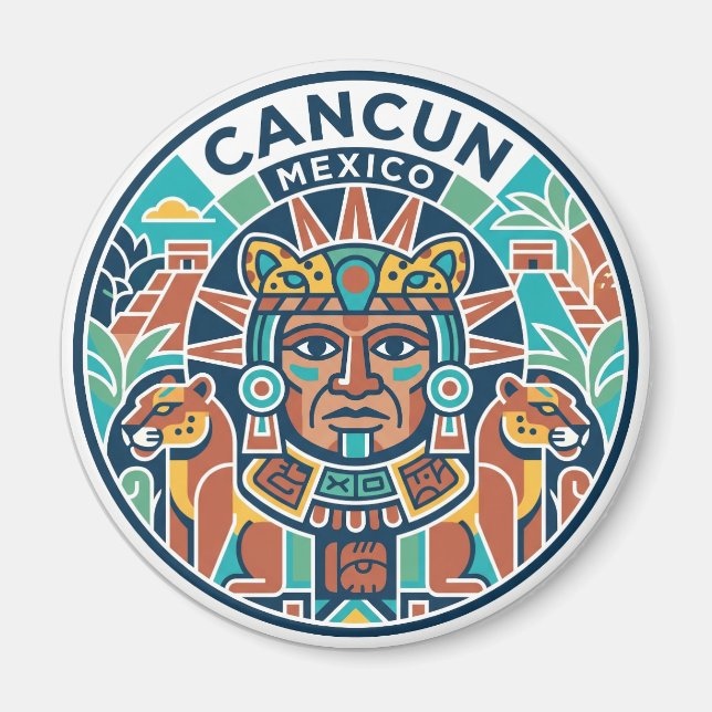 Aimant Dieu Soleil Maya (Kinich Ahau) Mexique (Devant)