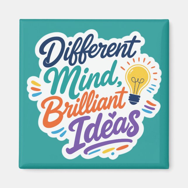 Aimant Différent esprit Idées brillantes Autisme TDAH (Devant)
