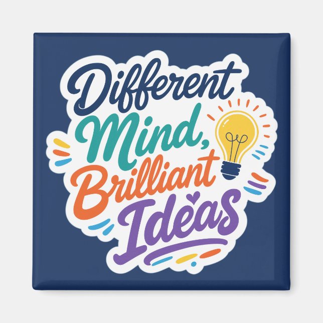 Aimant Différent esprit Idées brillantes Autisme TDAH (Devant)