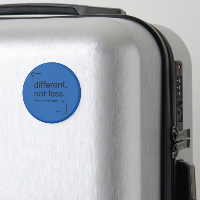 Aimant Différent, Pas Moins | Fierté de Handicap Minimali (In Situ (Bagages))