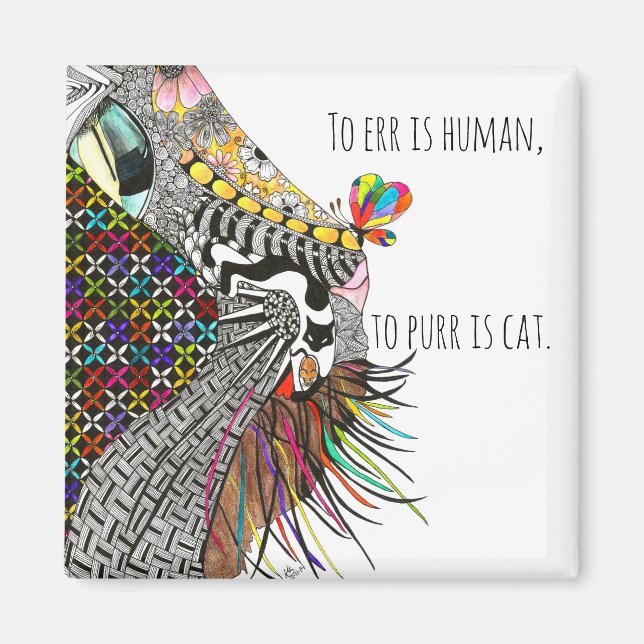 Aimant d'illustration de souris et de souris (Devant)