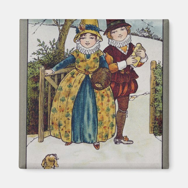 Aimant Dimanche matin, carte victorienne (Devant)