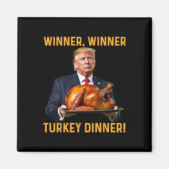 Aimant Dinde de dîner de Thanksgiving gagnant gagnant Tru (Devant)