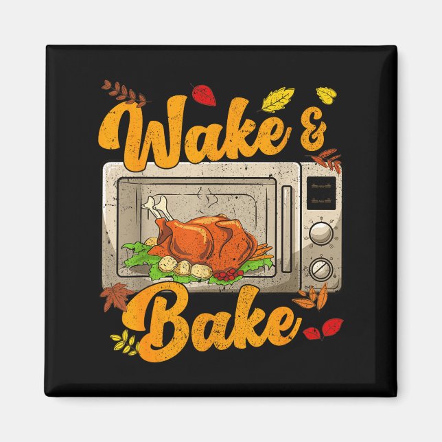 Aimant Dinde de fête de repas de réveil de Thanksgiving d (Devant)