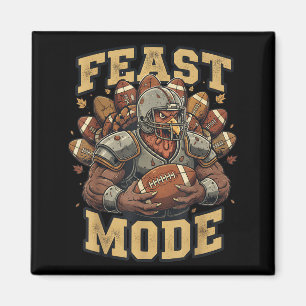 Aimant Dinde de mode de fête Football Thanksgiving drôle