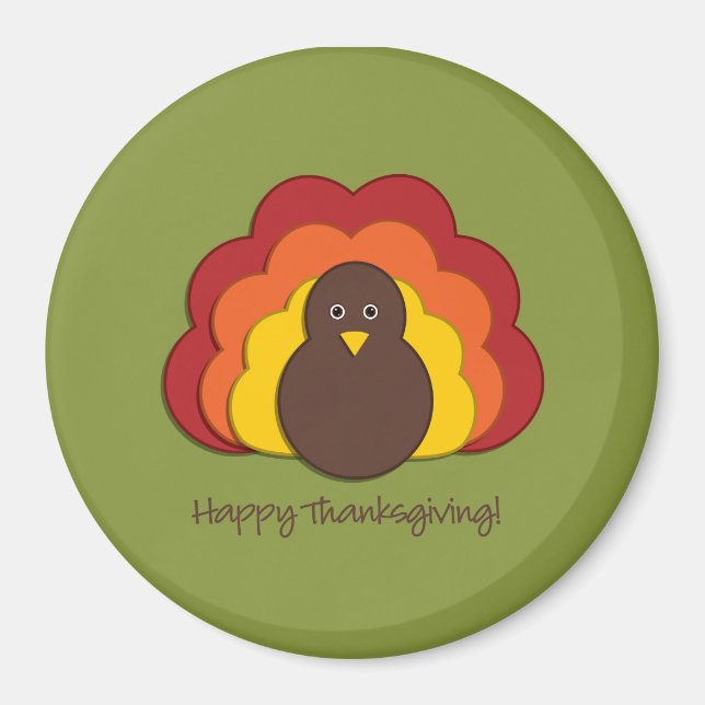 Aimant Dinde de Thanksgiving (Devant)