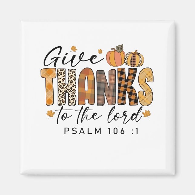 Aimant Dinde de Thanksgiving : rendez grâce au Seigneur   (Devant)