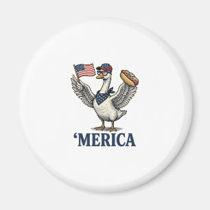 Aimant Dinde patriotique 'Merica Hot Dog Vintage Chemise