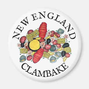 Aimant Dîner de fruits de mer au homard Clambake New Engl
