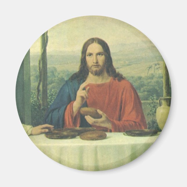 Aimant Dîner de gala à Emmaüs avec Jésus-Christ (Devant)
