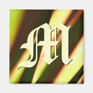 Aimant d'initiale de monogramme de Customizeable