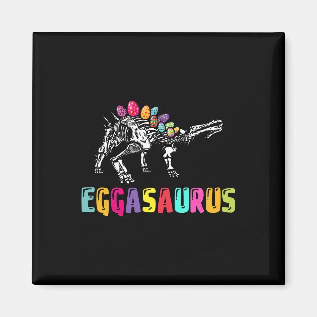 Aimant Dino de Pâques - Eggasaurus Stégosaure Œuf Dinosau (Devant)