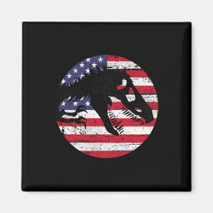 Aimant Dino Fossi Usa Drapeau Patriotique Dinosaure T-rex