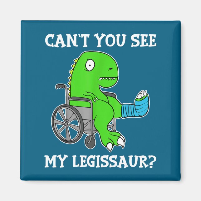 Aimant Dino Funny Get Well Broken Leg Gift Dinosaur With  (Devant)