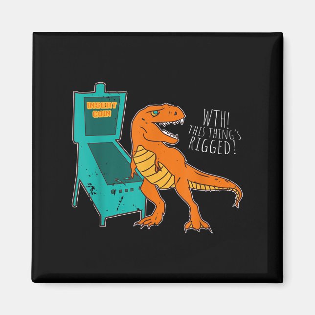 Aimant Dinosaur Pinball Wizard Arcade Machine Player Pict (Devant)