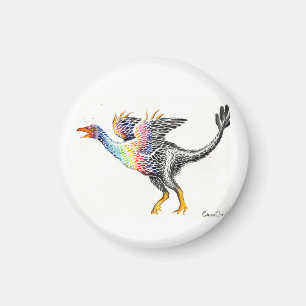 Aimant Dinosaure coloré à plumes