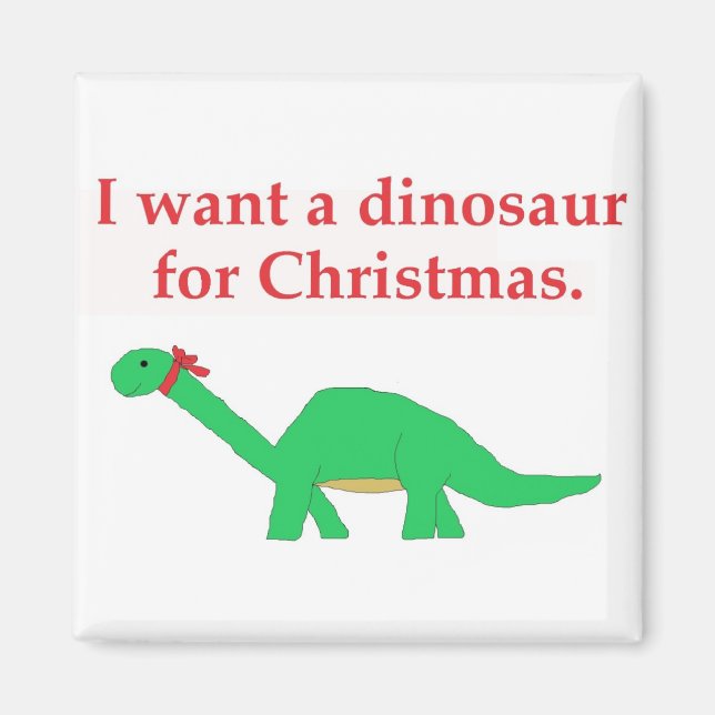 Aimant dinosaure de Noël (Devant)
