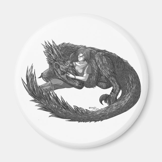 Aimant Dinosaure endormi (Devant)