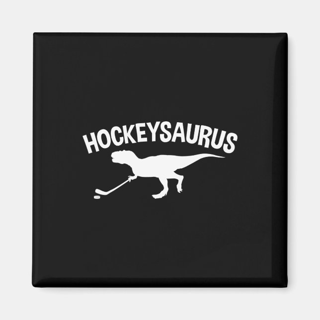 Aimant Dinosaure Hockeysaurus Dinosaure de hockey amusant (Devant)