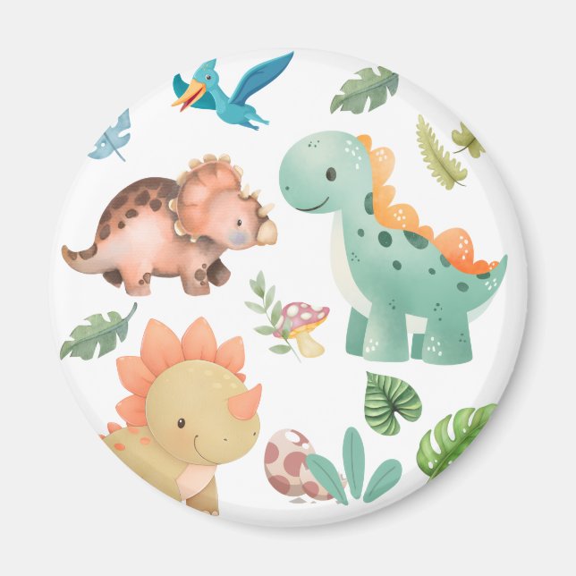 Aimant Dinosaure mignon (Devant)