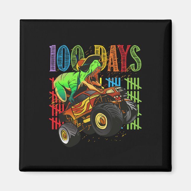 Aimant Dinosaure Monter Un Camion Monster 100 Jours D'Éco (Devant)
