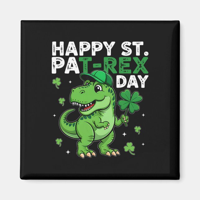 Aimant Dinosaure Saint-Patrick Chanceux Shamrock Irlandai (Devant)