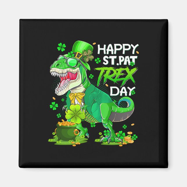 Aimant Dinosaure Saint-Patrick Jour Heureux St Pat Trex T (Devant)