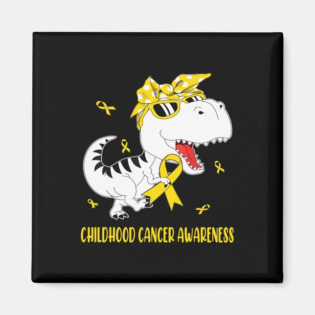 Aimant Dinosaure Sensibilisation au cancer chez l'enfant  (Devant)