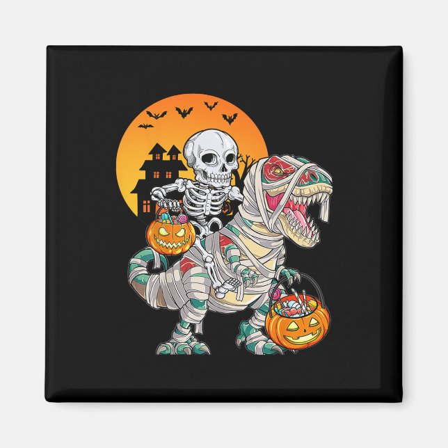 Aimant Dinosaure squelette T Rex Halloween garçons enfant (Devant)