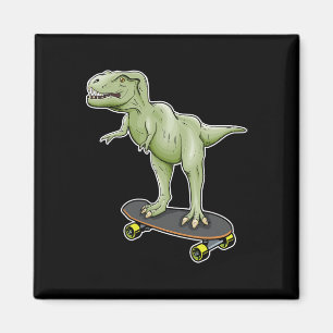 Aimant Dinosaure T-rex skateboard Dinosaure Dino 