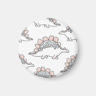 Aimant Dinosaures de Doodle : Amusant Dessiné À La Main.