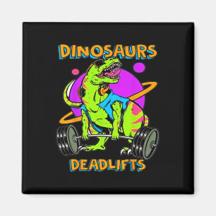 Aimant Dinosaures drôles et musculation haltérophilie Bod
