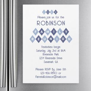 Aimant d'invitation de fête personnalisé pour réun