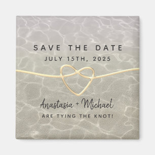 Aimant d'invitation de mariage à la plage pour ann
