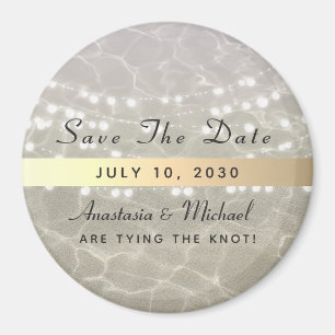 Aimant d'invitation de mariage à la plage pour sau