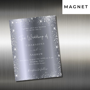 Aimant d'invitation de mariage de luxe avec paille