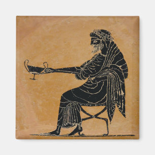 Aimant Dionysus avec la coupe du vin