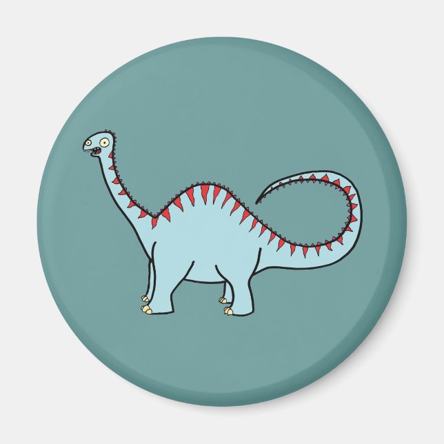 Aimant Diplodocus bleu (Devant)