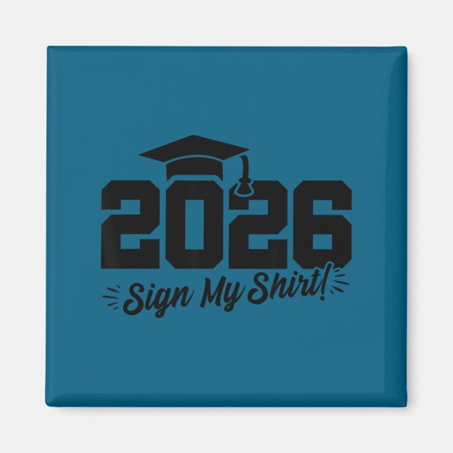 Aimant diplômé 2026 - chemise dédicace - promotion (Devant)