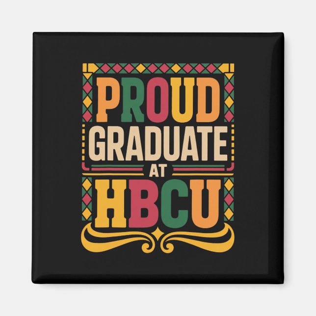 Aimant Diplômé à Hbcu Juneteenth École Historique Hbcu (Devant)